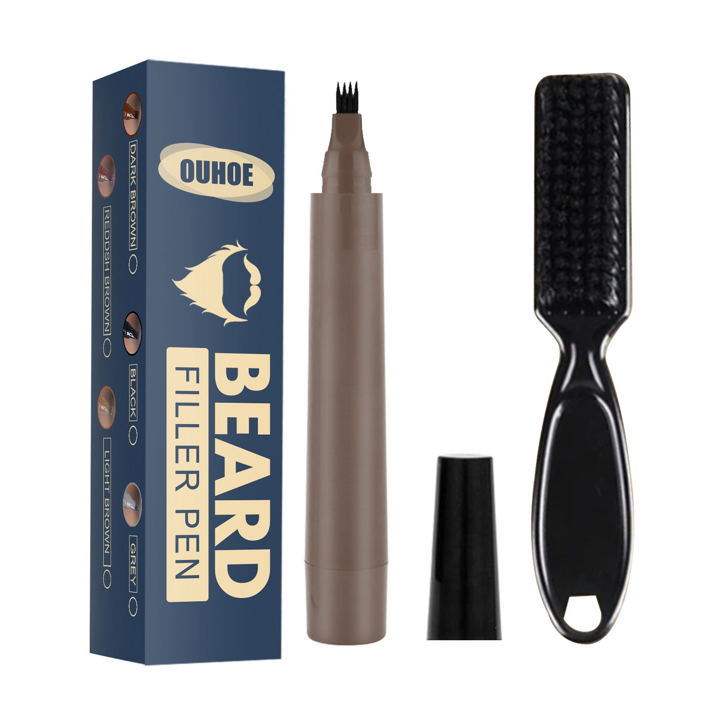 Beard Filling Pen Kit Men Waterproof Mustache Pencil Filler Shaping