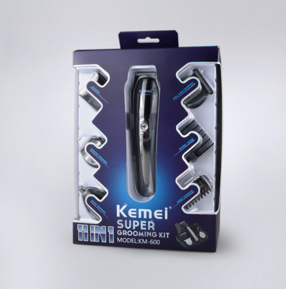 Kemei 6 in 1 Rechargeable Hair Trimmer Titanium Hair Clipper