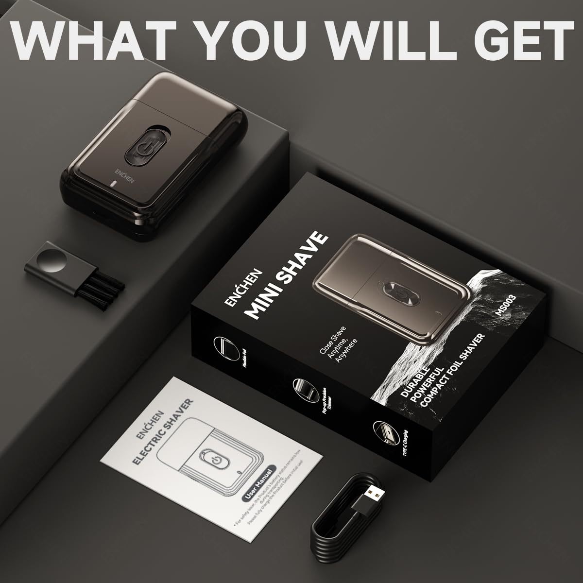 Electric Shaver For Men - Compact Foil Shaver Rechargeable