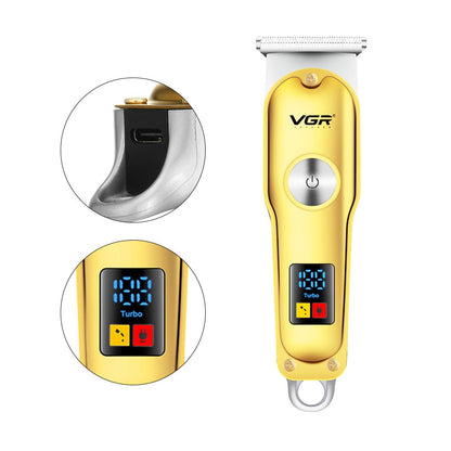 Portable Electrical Hair Cutter Dual-purpose Charging And Plug-in LCD Digital Display