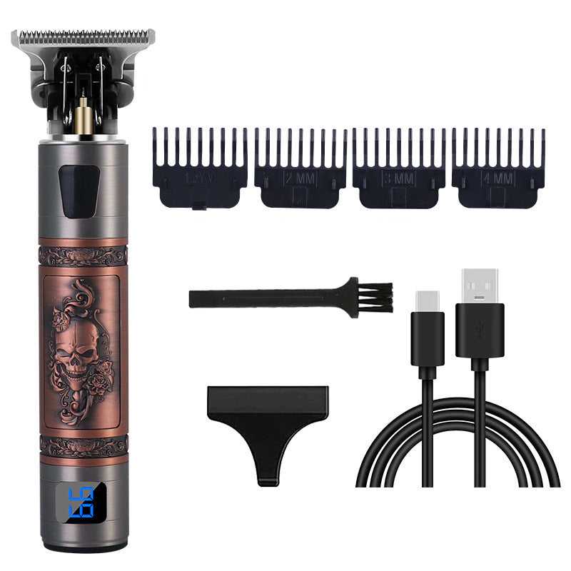 Buddha Head Directly Filled With Dragon And Phoenix Carving Hair Clipper