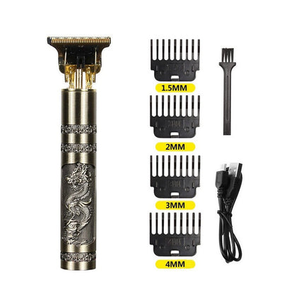 Trim Electric Metal Hair Clippers Buddha Head Dragon And Phoenix