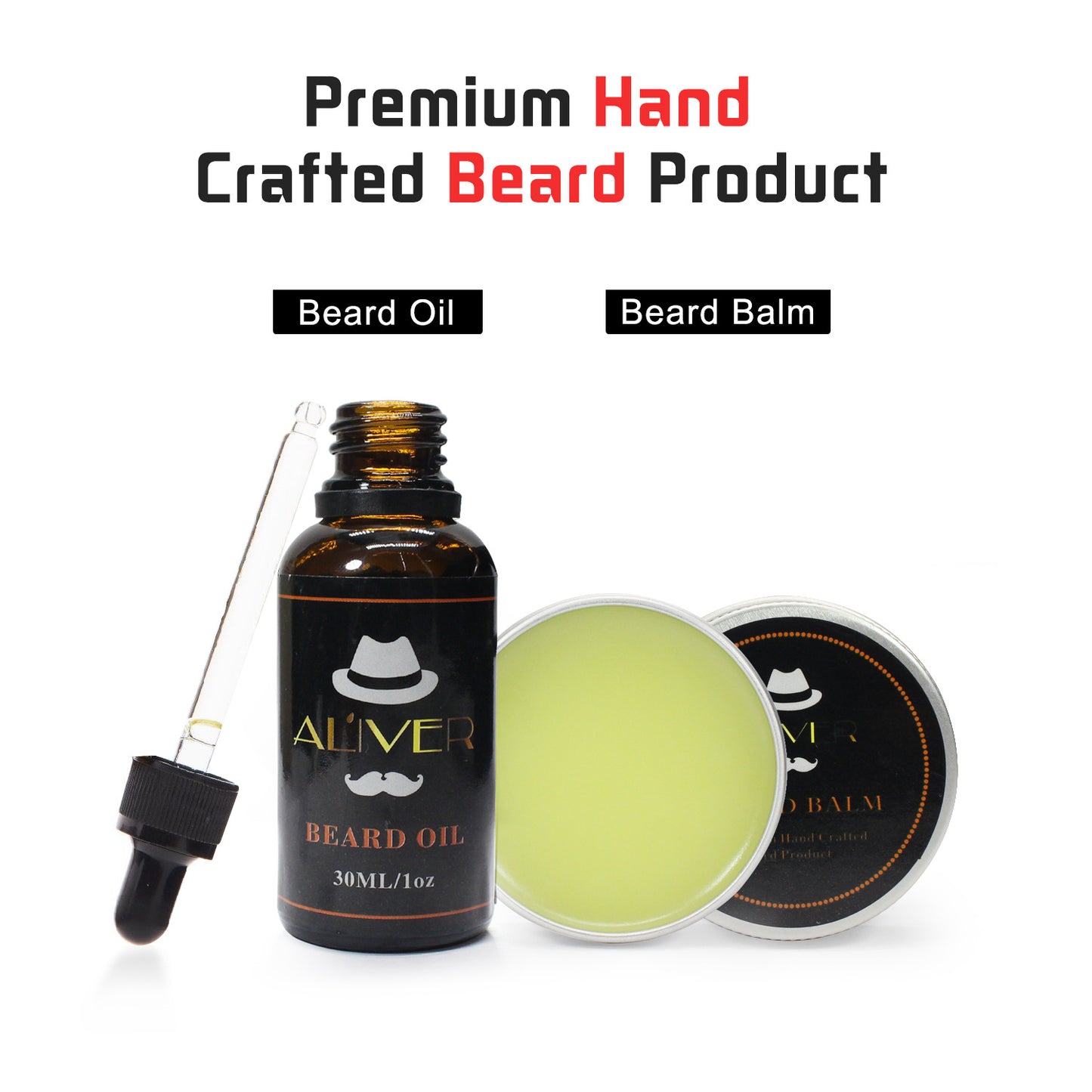 ALIVER men's beard portable styling comb brush cream oil beard water suit