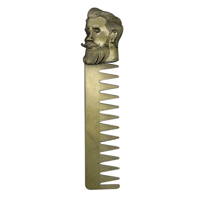 Electroplated bronze wide-tooth back comb