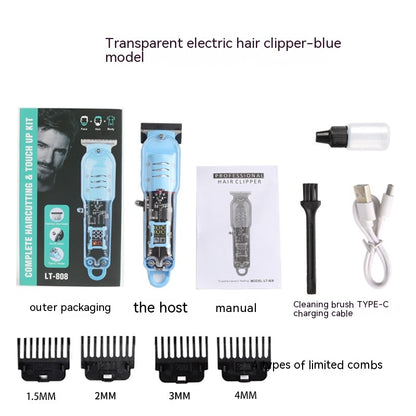 Engraving Oil Head Professional Transparent Electric Hair Clipper