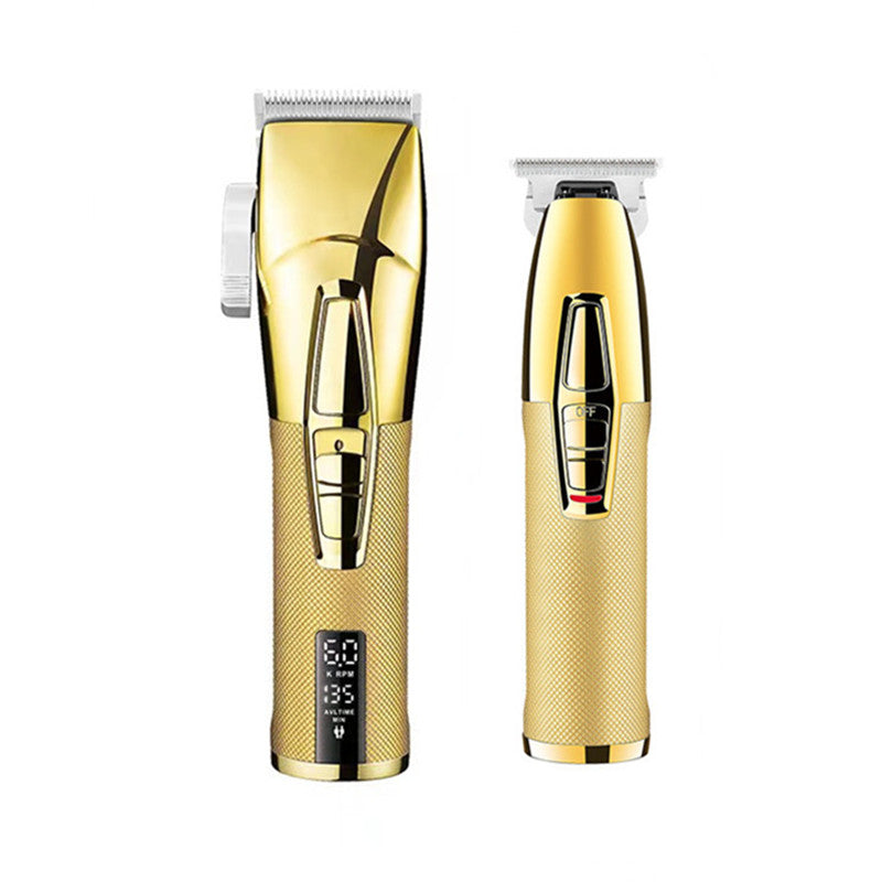 Metal Body Electric Haircutter Gift Sets Digital Display USB Charging