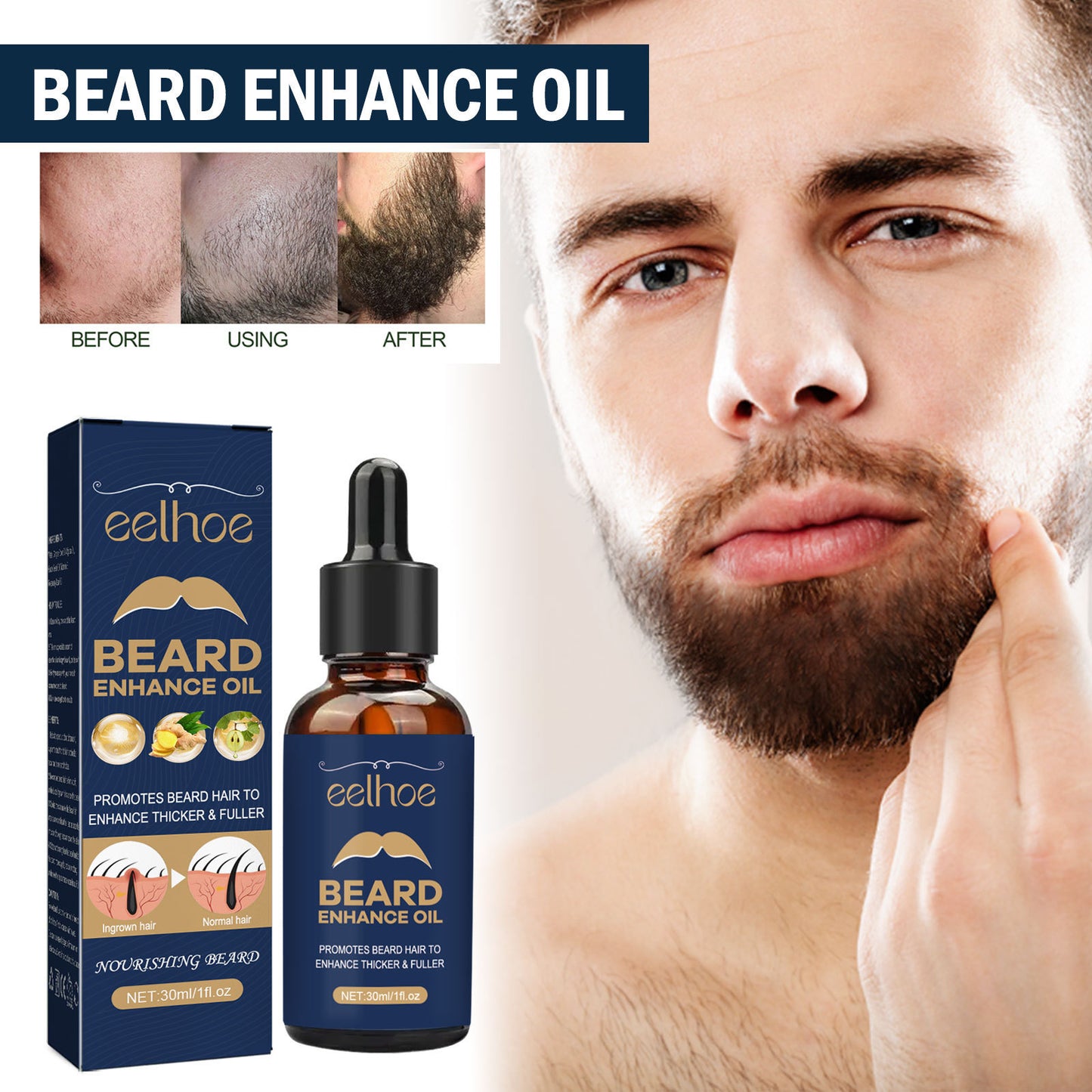 Men's Tough Beard Root Moisturizing
