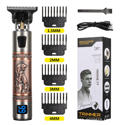 Buddha Head Dragon And Phoenix Hair Clipper Electric Push