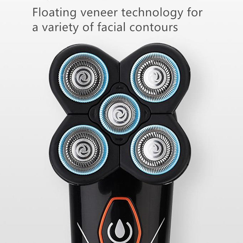 USB5 head blade floating electric shaver