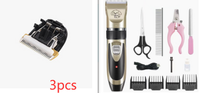 USB Rechargeable Electric Pet Clipper Razor Set Low Noise Pet Hair Trimmer