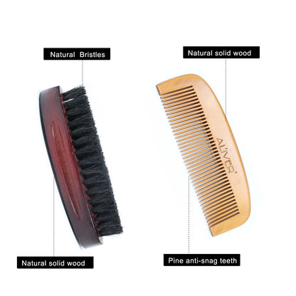 ALIVER men's beard portable styling comb brush cream oil beard water suit