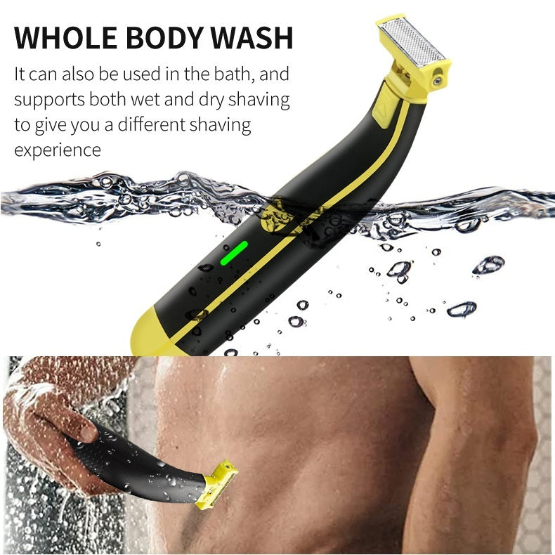 Men's Shaver USB Charging Fully Washable Shaver Leg Hair Facial Electric Shaver