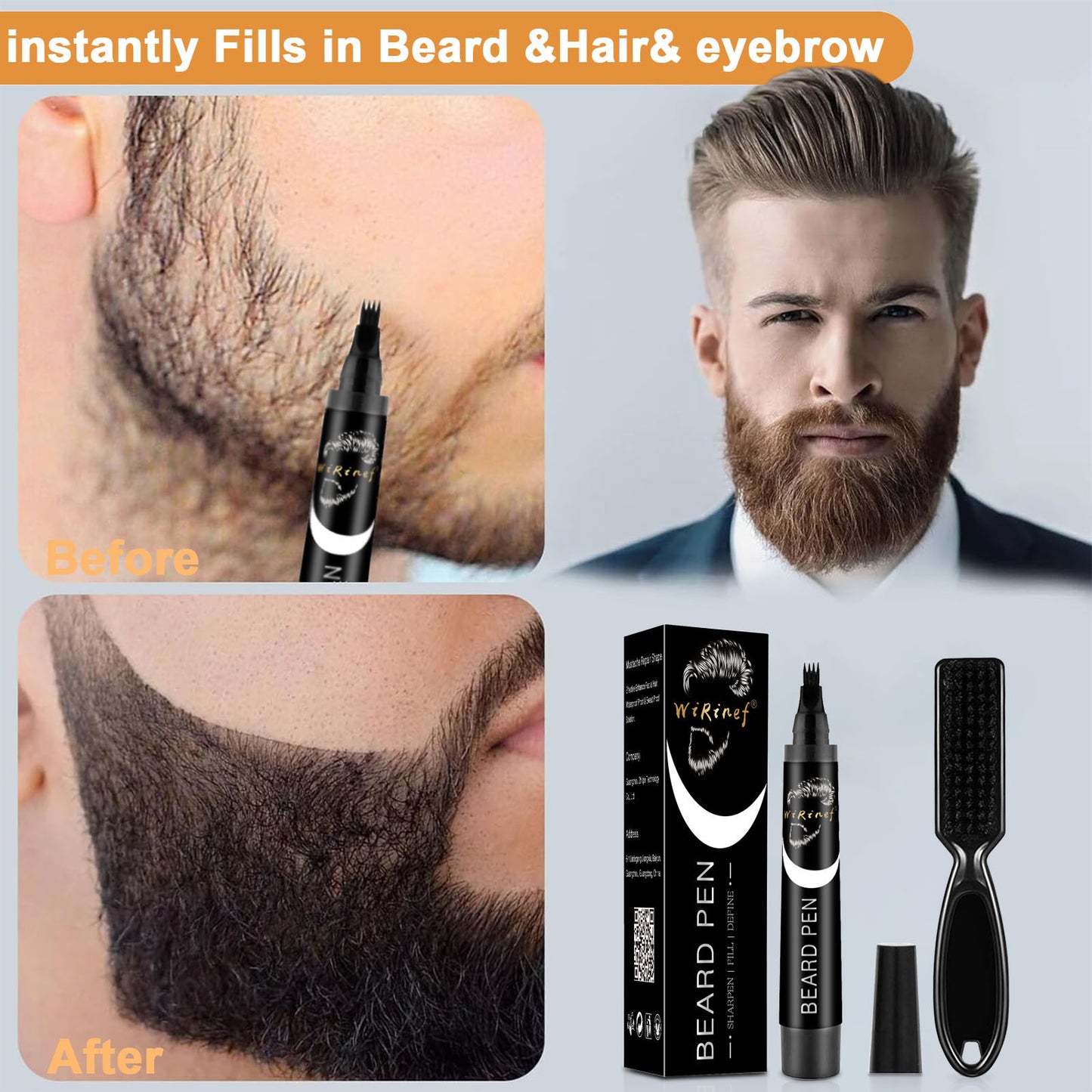 Beard Filling Pen Set Waterproof