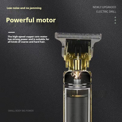 Cross-border T9 Carving Electric Hair Clipper Retro Oil Head Electric Clipper Feilong Barber Shop