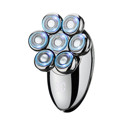 Digital Display Seven-blade Electric Shaver Bald Head Haircutter