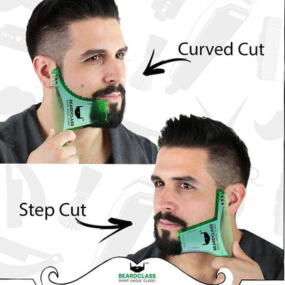 Beard Comb for Men Plastic Grooming Tool Purple Green White 15 to 20 cm Size 17.5 x 10.2 x 0.1