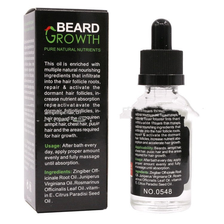 Thick Men's Beard And Sideburns Hair Increasing Oil