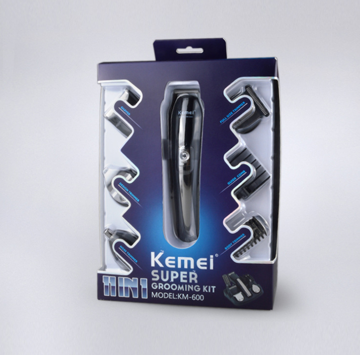 Kemei 6 in 1 Rechargeable Hair Trimmer Titanium Hair Clipper