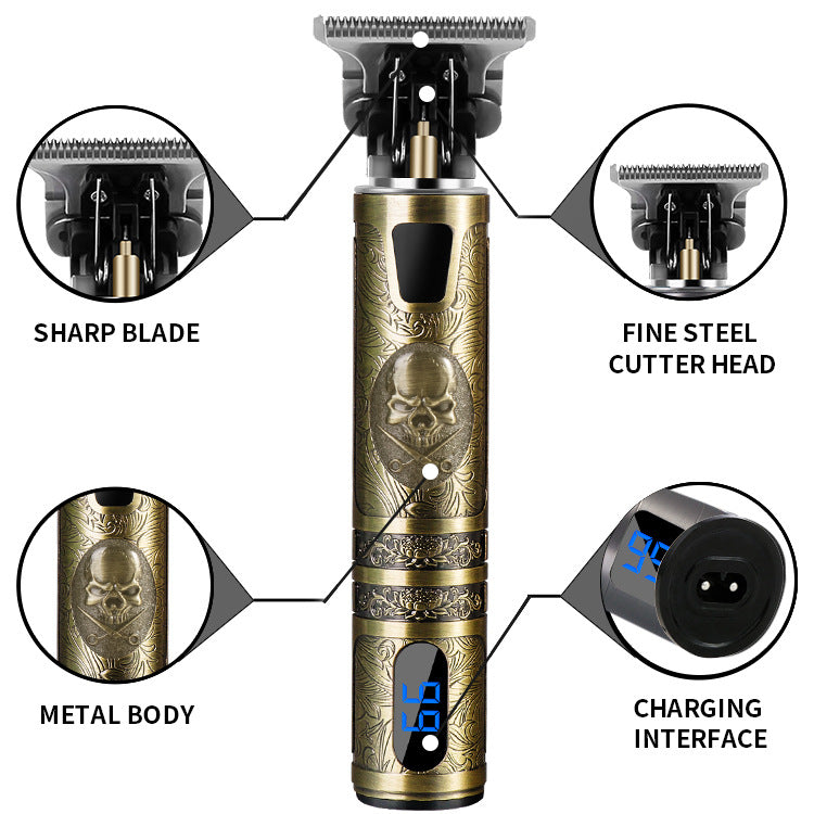 Hair Clipper Household Electric Hair Clipper Oil Head Digital Display