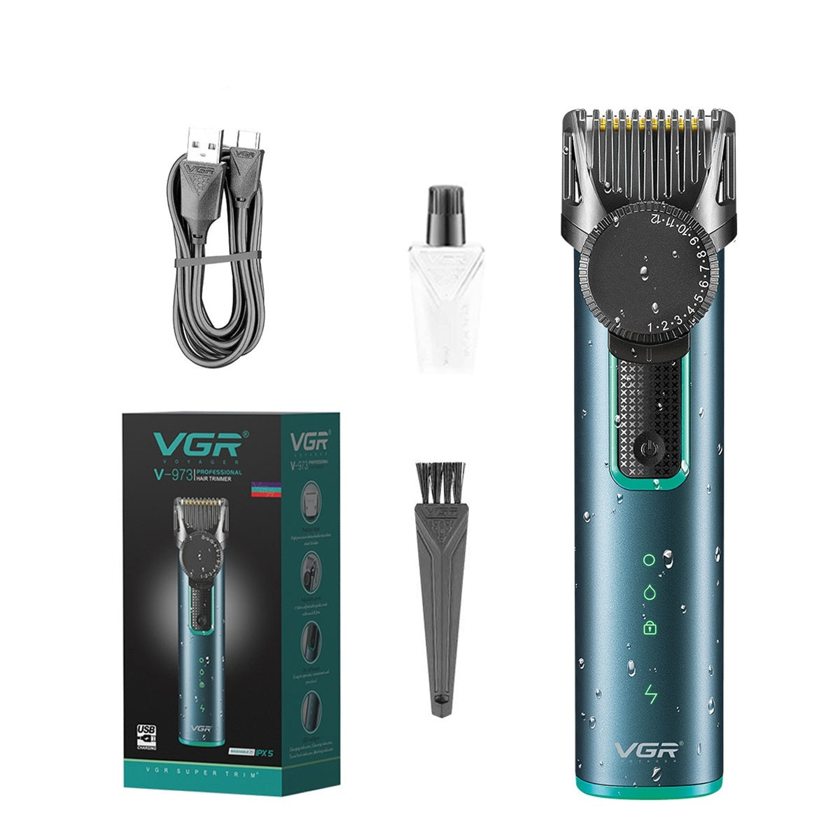 Rechargeable Hair Clipper IPX5 Waterproof Electric Hair Clipper