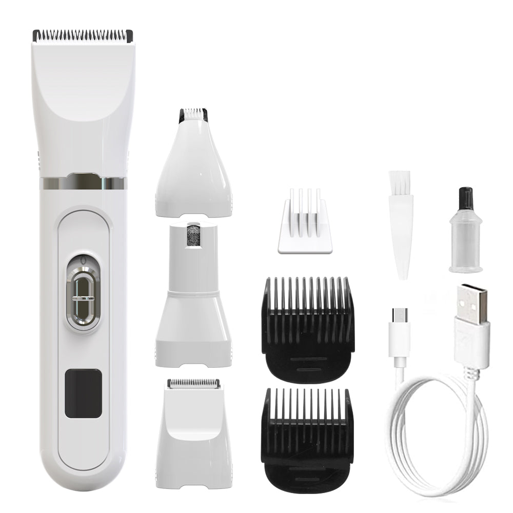 Multifunctional Four In One LCD Display Electric Hair Clipper