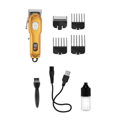 Hair Clipper Retro Oil Head LED Digital Display Household Electric