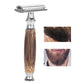 Double Edged Safety Razor with Long Natural Bamboo Handle