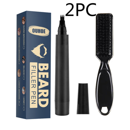 Beard Pencil Filler Beard Filling Pen Kit Barber Pencil With Brush