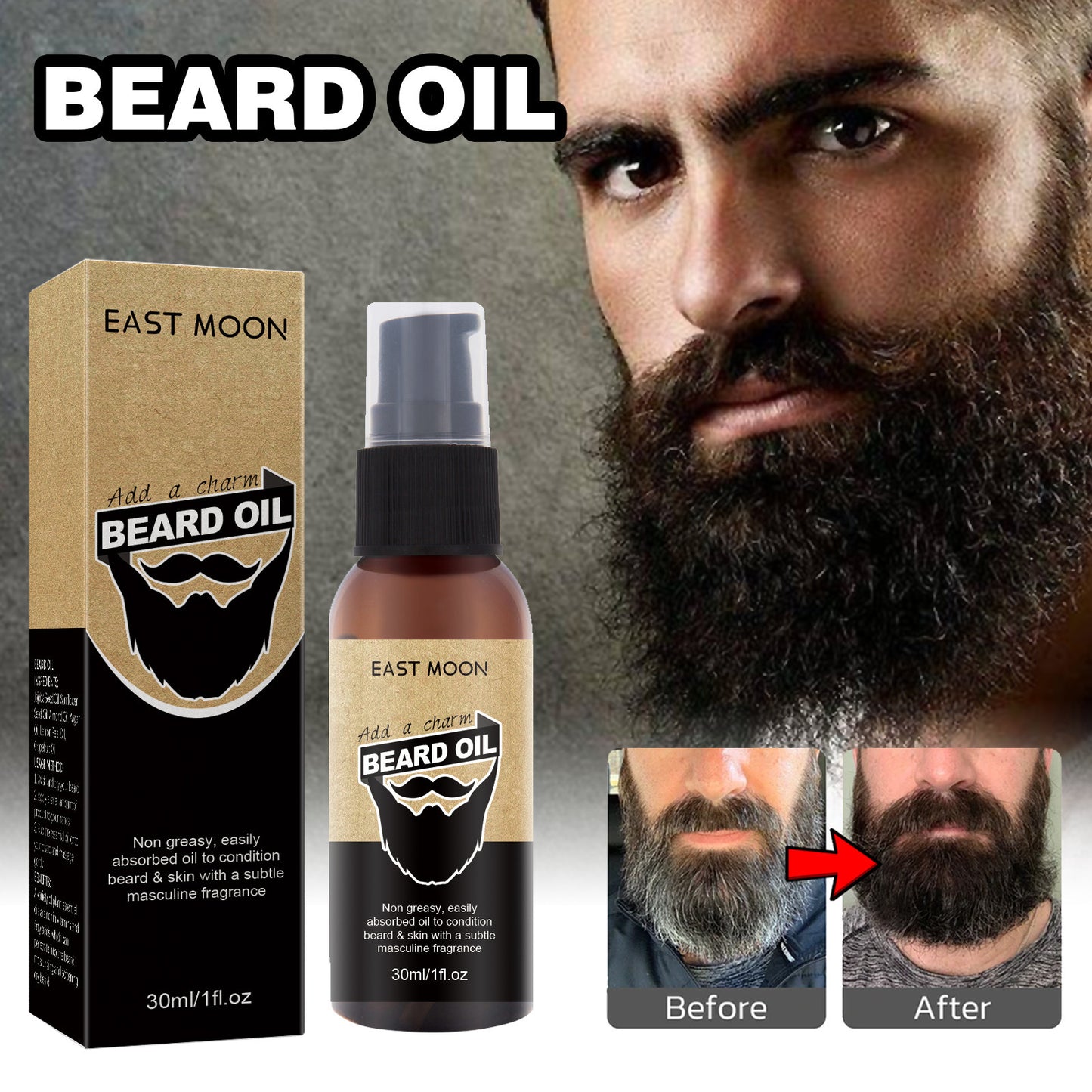 Beard Treatment Oil Men's Facial Sideburns Beard Shape Moisturizing
