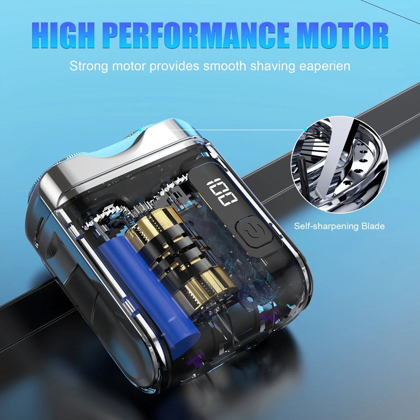 Mini Electric Smart Shaver Household Car Shaver Digital Display