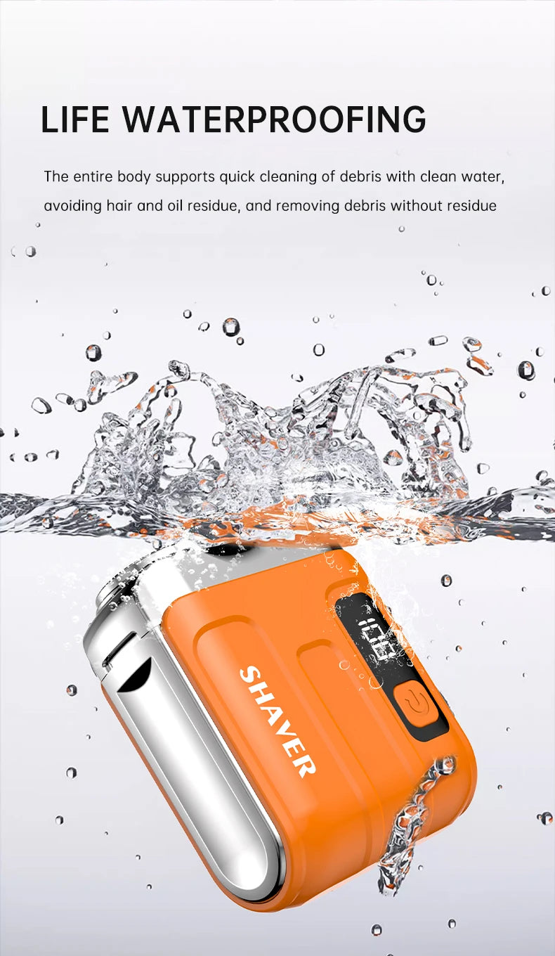 Mini Electric Smart Shaver Household Car Shaver Digital Display