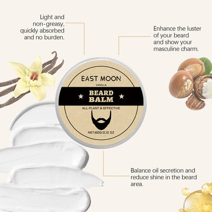 EAST MOON 60G Vanilla Beard Balm Deep Nourishment
