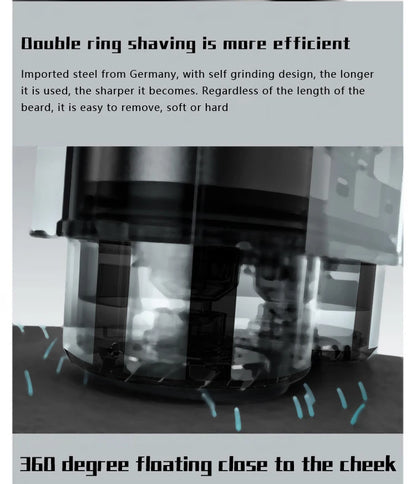 Portable mini electric men's shaver car-mounted double-head razor