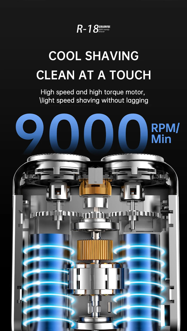 Mini Electric Smart Shaver Household Car Shaver Digital Display
