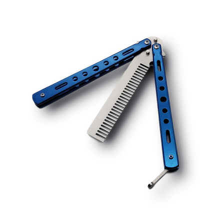 Foldable Butterfly Comb Stainless Steel Practice Training Hair Styling Tool