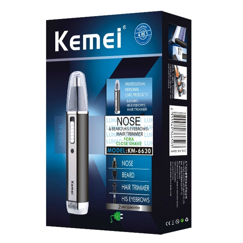 Kemei All In One Nose Hair Trimmer Electric Rechargeable Trimmer