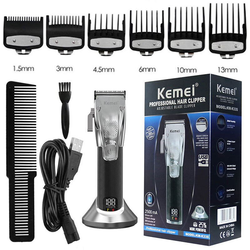 Original Kemei Adjustable Barber Electric Hair Clipper Men