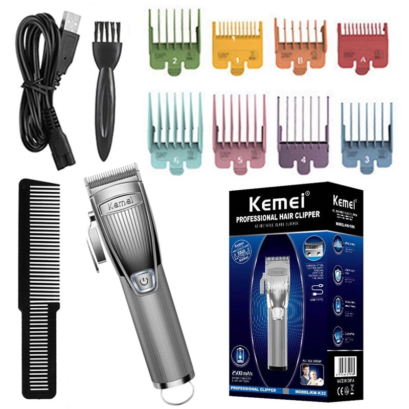 Original Kemei Rechargeable Hair Trimmer For Men Electric Cordless Hair Clipper