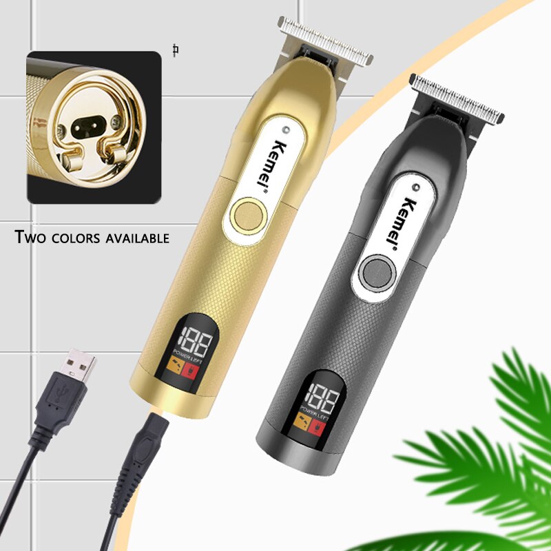 Original Kemei Cordless Professional Hair Clipper For Men Pro Beard Hair Trimmer