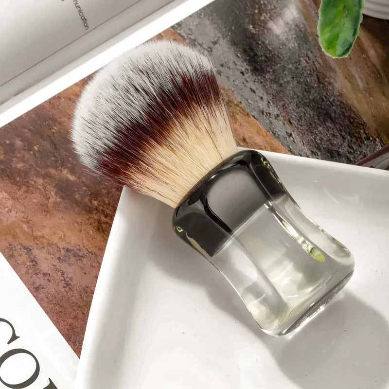 Robin Synthetic Hair Clear Handle Men Wet Shaving Brush