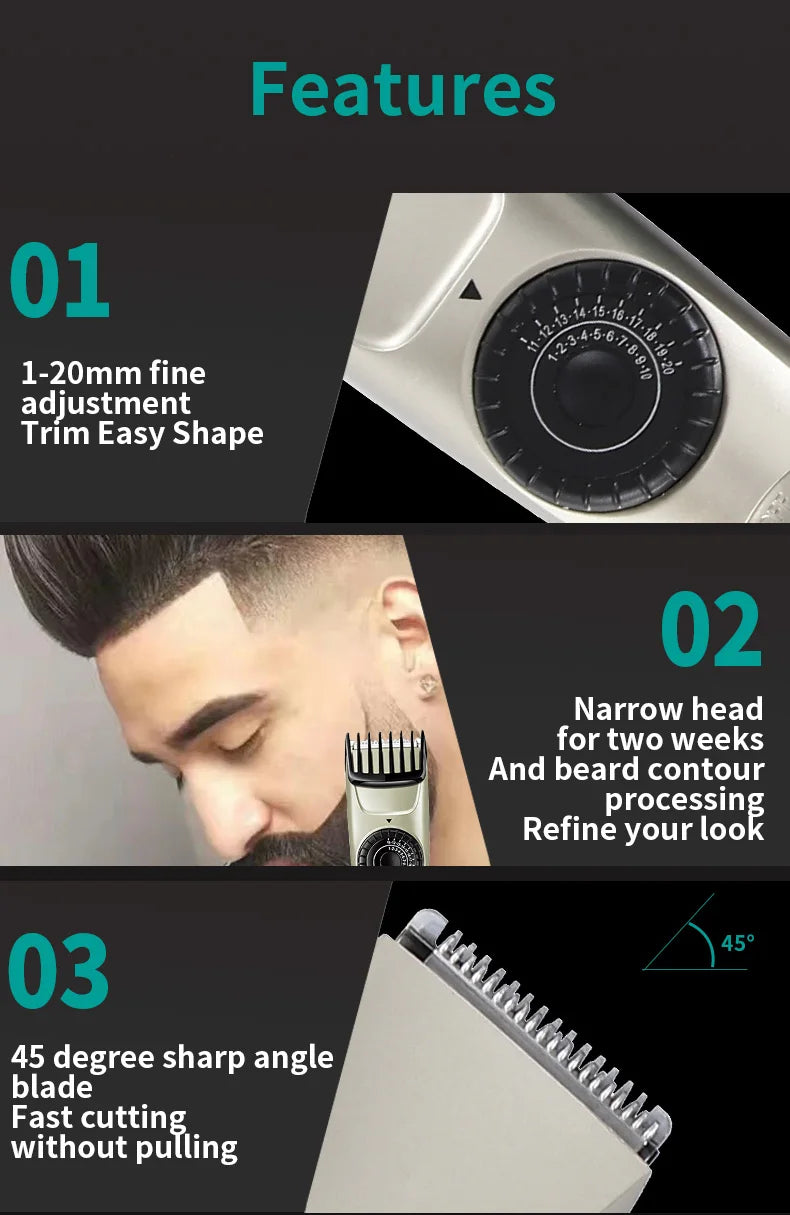 VGR 031 Hair Clipper Professional Self-Cutting  Barber Trimmer VGR V031