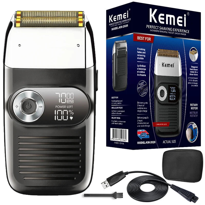 Kemei Rechargeable Hair Shaver For Men Electric Shaver