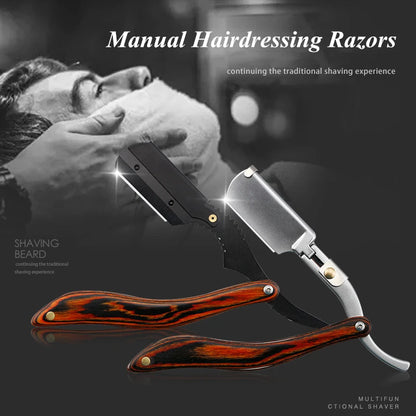 Classic Manual Hairdressing Razors Anti Slip Hair Removal Razor
