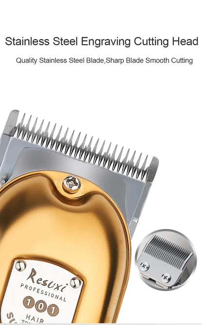 RESUXI JM-101 Professional Cordless Hair Clipper All Metal