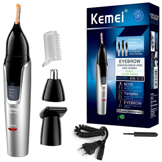 Kemei 3in1 Rechargeable Nose Hair Trimmer For Men