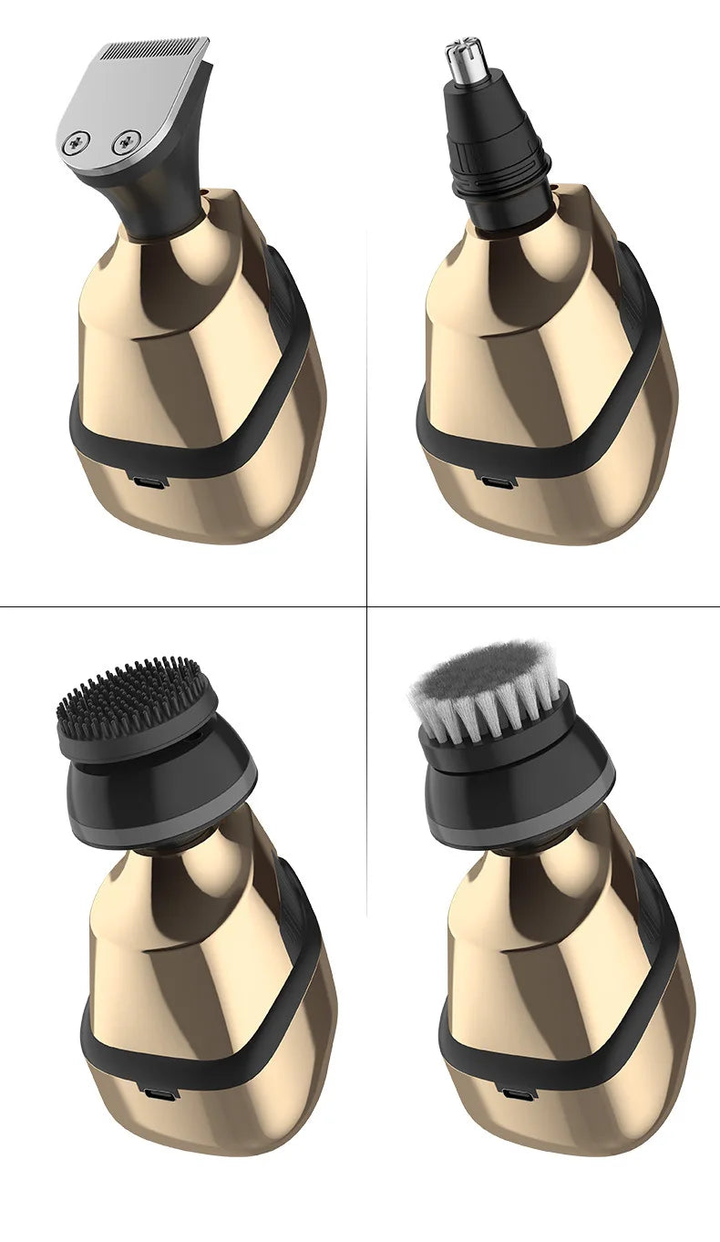5 IN 1 4D Men's Rechargeable Bald Head Electric Shaver