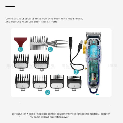 Kemei 2707 New Transparent Cover Hair Clippers Barber Shop