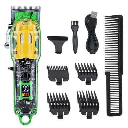 Professional Transparent Cover Hair Clipper for Men Electric Hair Trimmer