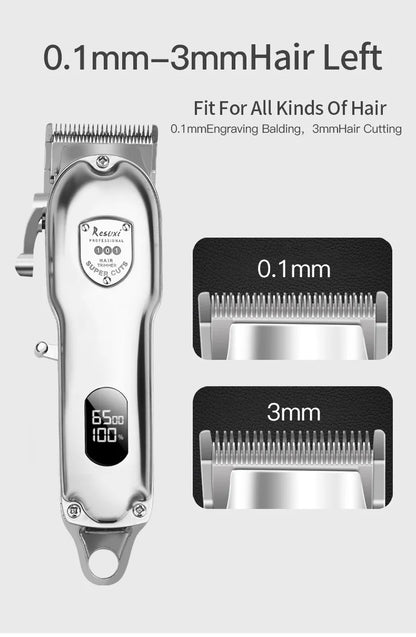RESUXI JM-101 Professional Hair Clipper All Metal Hair Trimmer