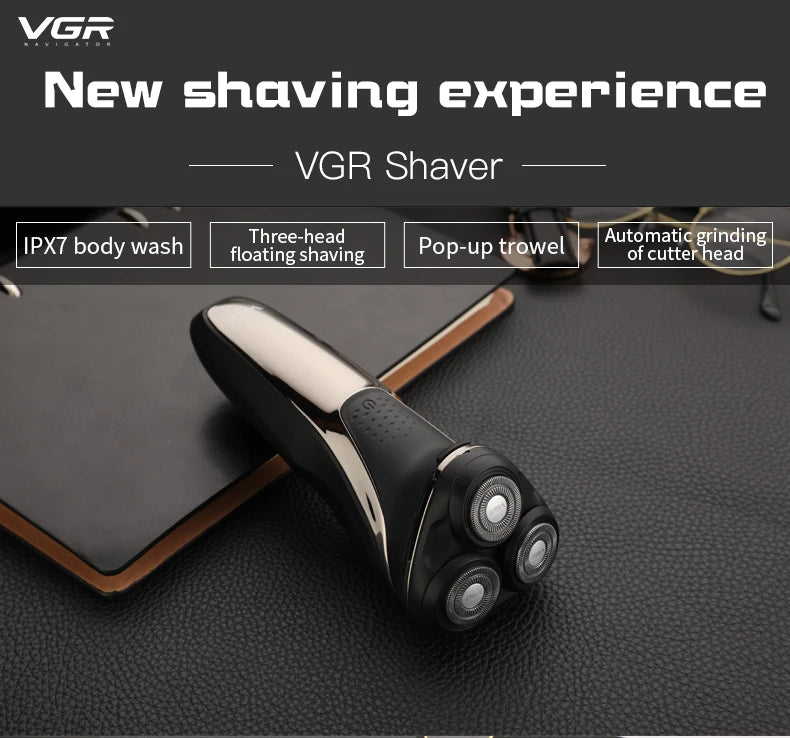 VGR 306 Electric Shaver Professional 3 In1 3-Head Floating Shaving